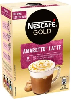 Nescafé Gold Amaretto Latte Oploskoffie - 6 Doosjes à 8 Zakjes -Koffie/Drankjes Winkel 855x1200 4