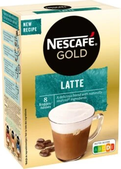 Nescafé Gold Latte Macchiato Oploskoffie - 6 Doosjes à 8 Zakjes -Koffie/Drankjes Winkel 856x1200 1