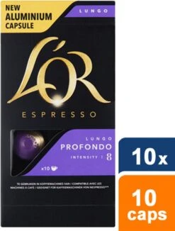 L'OR Lungo Profondo Koffiecups - Intensiteit 8/12 - 10 X 10 Capsules 25 L'OR Lungo Profondo Koffiecups - Intensiteit 8/12 - 10 X 10 Capsules -Koffie/Drankjes Winkel 909x1200 8