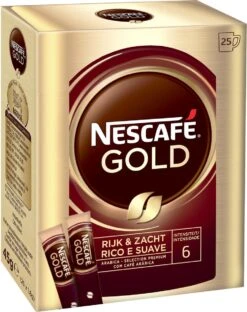 Nescafé Gold Oploskoffie - 6 Doosjes à 25 Zakjes -Koffie/Drankjes Winkel 949x1200