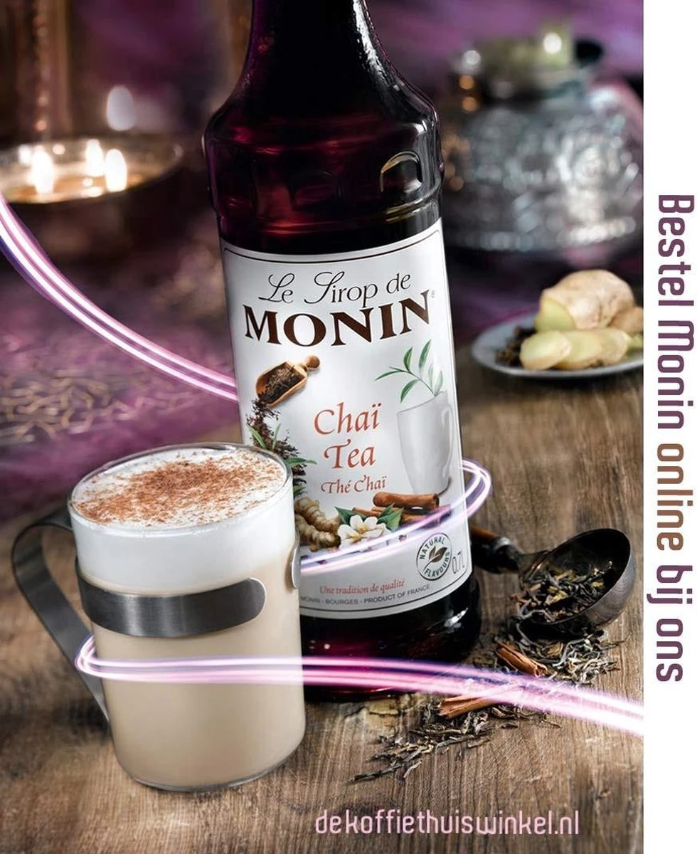 Monin Koffie/Thee Siroop Fles - Chai Tea - 70cl 4 Monin Koffie/Thee Siroop Fles - Chai Tea - 70cl - Afbeelding 2