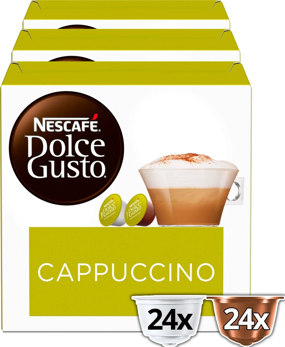 Nescafé Dolce Gusto Cappuccino Capsules - 48 Koffiecups 4 Nescafé Dolce Gusto Cappuccino Capsules - 48 Koffiecups - Afbeelding 2