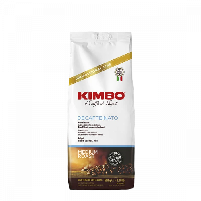 Kimbo Decaffeinato Koffiebonen 500 G. 3 Kimbo Decaffeinato Koffiebonen 500 G.